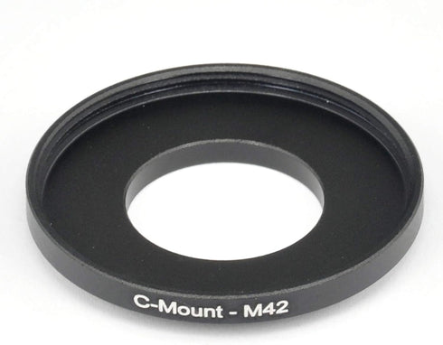 Metal C Mount to M42 Adapter - 25mm to 42mm Step-Up Coupling Ring for Lens Filter Telescope
