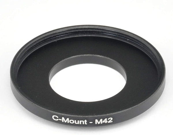 Metal C Mount to M42 Adapter - 25mm to 42mm Step-Up Coupling Ring for Lens Filter Telescope