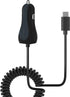 Cellet High Powered 3Amp Fast Charging 15Watt Dual USB Port Car Charger with 4ft Long Type-C Cable
