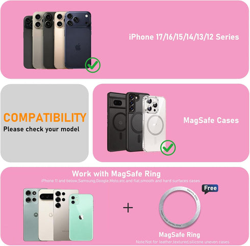 1ST IDEA 17/16/15/14/13/12 Magnetic Tripod for iPhone, Aluminium Phone Tripod Stand Compatible with Magsafe iPhone