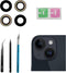 2 Pcs/Set Rear Camera Lens Replacement for iPhone 14, Glass Lens Cover with Pre-Installed Adhesive + Repair Tool Kit