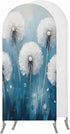 Jnbasdffb White Spring Floral Wedding Arch Cover,Stretchy Spandex Arch Backdrop Stand Covers 7.2