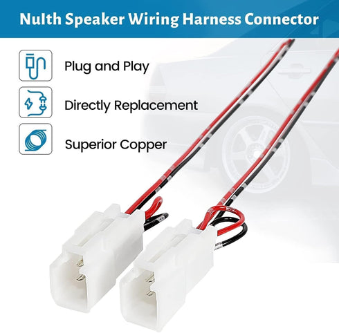 Front Speaker Wiring Harness Adapter for Toyota 4 Runner/Tacoma 2011-2013, Tundra/Sequoia 2001-2007 with JBL Audio