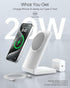 Mag-Safe Charger Stand with 20W Adapter, 5Ft USB-C Cable for Apple iPhone 15/14/13/12 - Grey