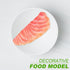Abaodam Simulated Salmon Slices/Pieces as Photography Props Artificial Model Lifelike Fish Decoration for Restaurant