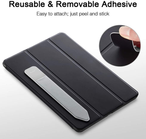 ESR Pencil Holder Compatible with Pencil (2nd/1st Generation) & Pencil (USB-C), Elastic Pocket, Stylus Pens Protected and Safe, Pouch Adhesive Sleeve Attached to Case for Stylus Pens, Silver Grey by ESR
