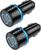 QGeeM USB C Car Charger Adapter, 2Pack 91W Fast Charging Cigarette Lighter Charger with PD3.0, Compatible for iPhone 15