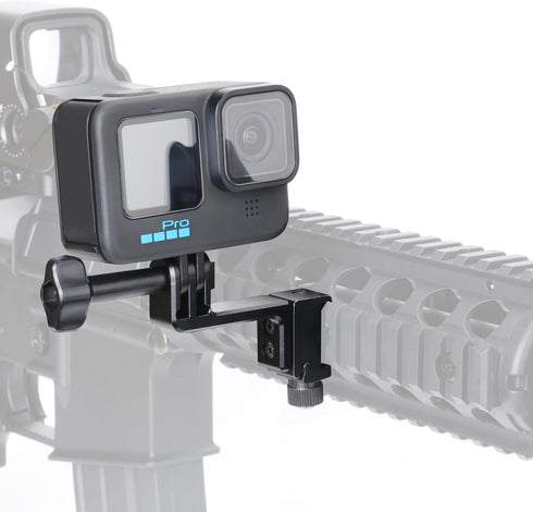 SEASKY GM02 Aluminum Metal Gun/Airsoft Picatinny Rail Mount Bracket for Gopro Hero 12/11/10/9, Sports Camera Accessories