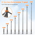 79" 1/4" 360 Extendable Tripod Aluminum, Portable Adjustable Light Stand with Screw, Ball Head Camera Phone Tripod