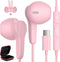 USB C Headphones for Samsung S24 Ultra A35 S23 Fe S22+, Type C Earphones with Mic, HiFi Stereo for iPhone 15 Pro Max