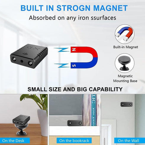Smallest Wireless WiFi Camera Detector, HD1080P Security Camera, Portable Baby Monitor Nanny Cam with Night Vision