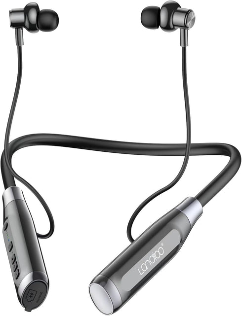 Wireless Bluetooth 5.0 Neck Earbuds, 100 Hours Playback, IPX5 Waterproof Sports Earphones with Microphone, A12