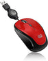 Adesso Ergonomic iMouse S8 - Retractable Optical USB Mouse (Red)