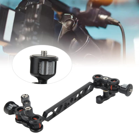 KIMISS 13in Articulating Arm Camera Mount, Adjustable CNC Aluminum Alloy with 1/4" and 3/8" Thread for Microphone