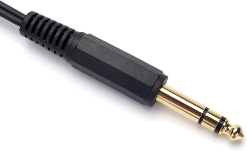 SiYear 6.35mm 1/4 inch Male Plug Stereo to 2 Dual 1/4 "TRS Female Jack Connector | Audio Speaker Cable, Y Splitter