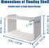 Yemotopro 2 Projector Shelf for Wall Thickened Big Space Heat Dissipation Layers Shelf for Projector, WiFi Router