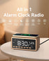 Charging,Dimmable Digital Alarm Clocks Radio for Bedrooms,FM Radio & White Noise Sound Machine with Timer,Bluetooth