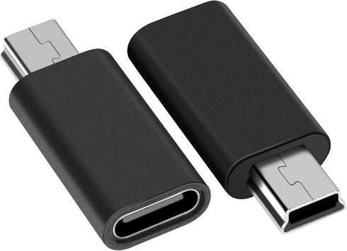 leizhan USB C to Mini USB Adapter, 2 Pack, USB-C Female to Mini