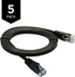 Buhbo 1 FT Cat6 Flat Ethernet Network Cable RJ45 - 5-Pack