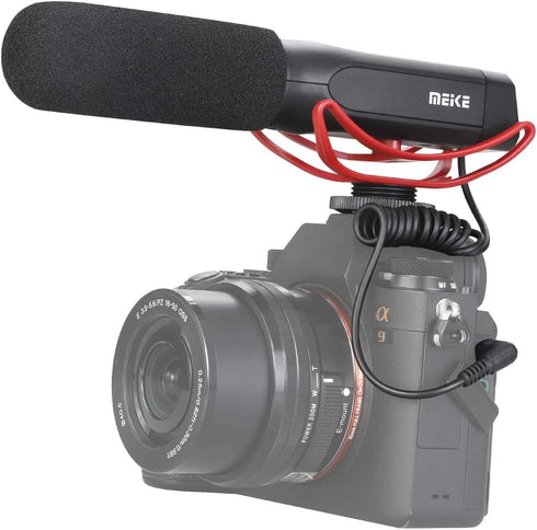 Meike MK-MP2 Shotgun Microphone, Uni-Directional Cardioid Condenser Mic for Sony Digital Cameras