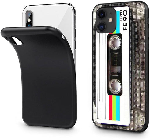 for Samsung Galaxy A15 5G Case, Soft TPU Phone Case Music Classic Cassette Tape Retro 80’s Type Case for Girls Women Men Kids, Slim Shockproof Protective Cover White