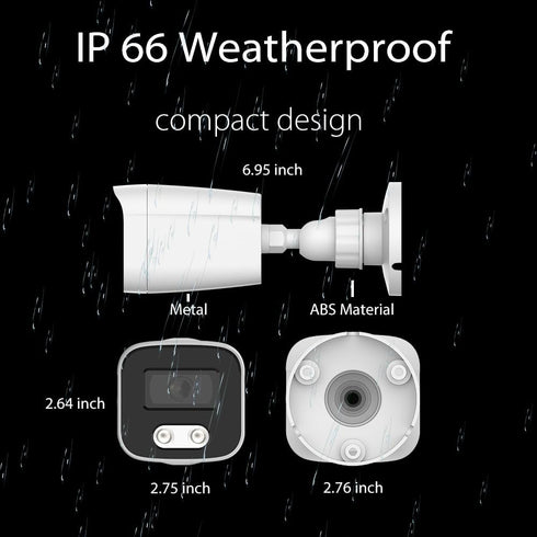 honic Clear Night Vision 5MP TVI AHD - 4MP HD CVI Wide Angle Bullet IR Analog CCTV Camera