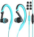 Sport Headphones Wired Running Earphones with Earhook (3.5mm, Blue)