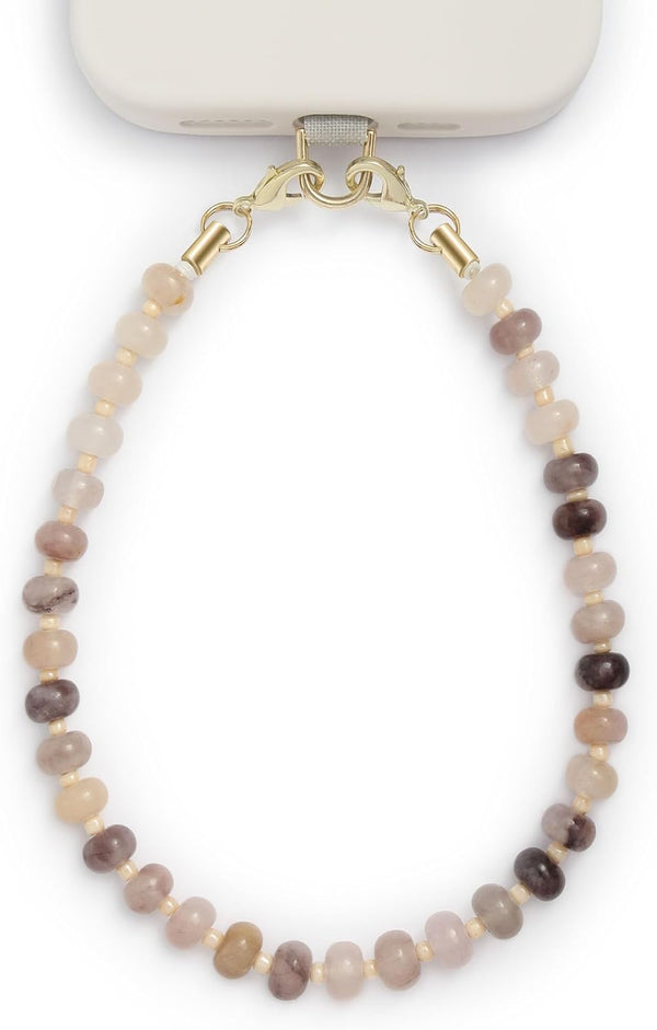 POSADINA Natural Stone Phone Charm, Beaded Healing Phone Wrist Strap, Handmade Cellphone