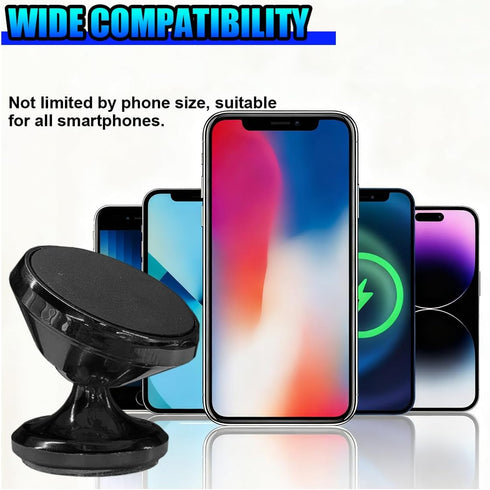 KPFILEH 360 Magnetic Car Dashboard Phone Holder, Adjustable Automotive Cellphone Mount, Universal Stable Anti-Slip