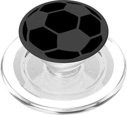 Gray Black Soccer Ball PopSockets PopGrip for MagSafe