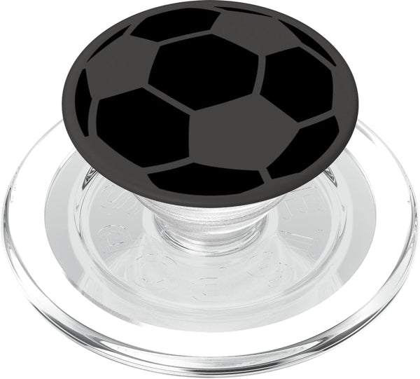 Gray Black Soccer Ball PopSockets PopGrip for MagSafe