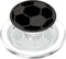 Gray Black Soccer Ball PopSockets PopGrip for MagSafe
