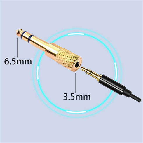 Headphone Adapter 6.35mm Male to 3.5mm Female Stereo Audio Aux Adapter, 2 Pack for Guitar Amplifier and Headphones
