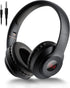 X5 Wireless FM Radio Headphones with Bluetooth, Portable Over Ear Headset, Built-in Microphone, Rechargeable, Stereo
