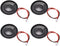 uxcell 4pcs 1W 8 Ohm DIY Magnetic Speaker Replacement Loudspeaker with PH2.0/1.25mm-2P Terminal Line, 28mm Round Shape