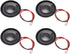 uxcell 4pcs 1W 8 Ohm DIY Magnetic Speaker Replacement Loudspeaker with PH2.0/1.25mm-2P Terminal Line, 28mm Round Shape