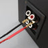 Speaker Spade Connectors, Dual Screw Locking Fork Spade Lugs with Heat Shrink Tubing, 4PCS