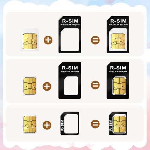 Generic 20-Pack SIM Card Adapter Kit - Includes Nano/Micro/Standard SIM Converters & Eject Tool for iPhone, Samsung
