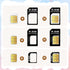 Generic 20-Pack SIM Card Adapter Kit - Includes Nano/Micro/Standard SIM Converters & Eject Tool for iPhone, Samsung
