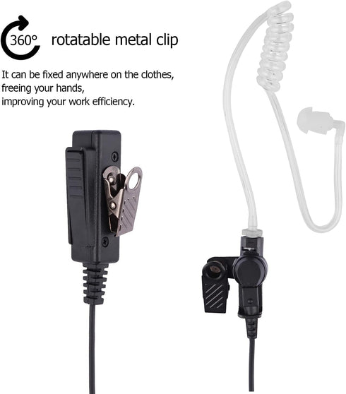 Compatible with Baofeng UV-5R BF-F8HP UV-82 Radios Earpiece, Kenwood 2 Pin Two Way Radio Headset Walkie Surveillance
