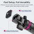 ULANZI MT-89 82" 1/4" 2.2LBS Extendable Tripod Aluminum, Portable Adjustable Light Stand with Screw Quick Release