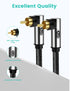EMK 90 Degree Subwoofer Cable - RCA Male to Male Digital Coaxial Audio Cable for Speaker, 5FT/1.5M
