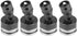 4Pcs SCX10 4WD 1:10 Dilwe Body Post Mount, Aluminum Magnetic Invisible Body Post Mount for RC Car(Black)