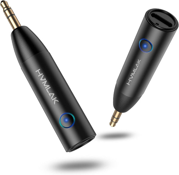 Bluetooth 5.3 Aux Adapter, Car Bluetooth Receiver with Stronger Microphone, 3.5mm Jack for Car Home Stereo, USB-C