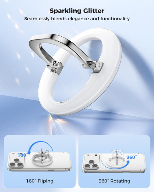SUPERONE 17/16/15/14/13/12 for MagSafe Phone Grip, Adjustable Magnetic Phone Ring Holder, Removable Finger Phone Ring