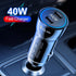USB C Car Charger, 2-Port 40W Dual USB-C Power Adapter, PD/QC Fast Charging for iPhone, Samsung Galaxy, Pixel