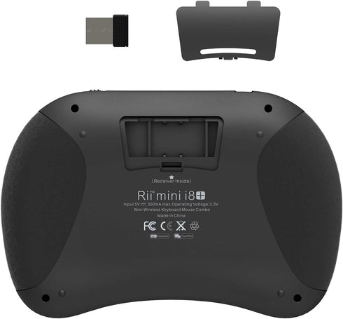 Rii Mini Wireless Keyboard with Touchpad, Backlit Portable for Laptop/PC/Tablets