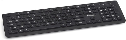 Verbatim 2.4Ghz Wireless Slimline Keyboard with Plug And Play USB Receiver Compatible with PC, Laptop