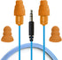 Plugfones Guardian in-Ear Earplug Earbud Hybrid, Noise Reduction Headphones in Blue & Orange