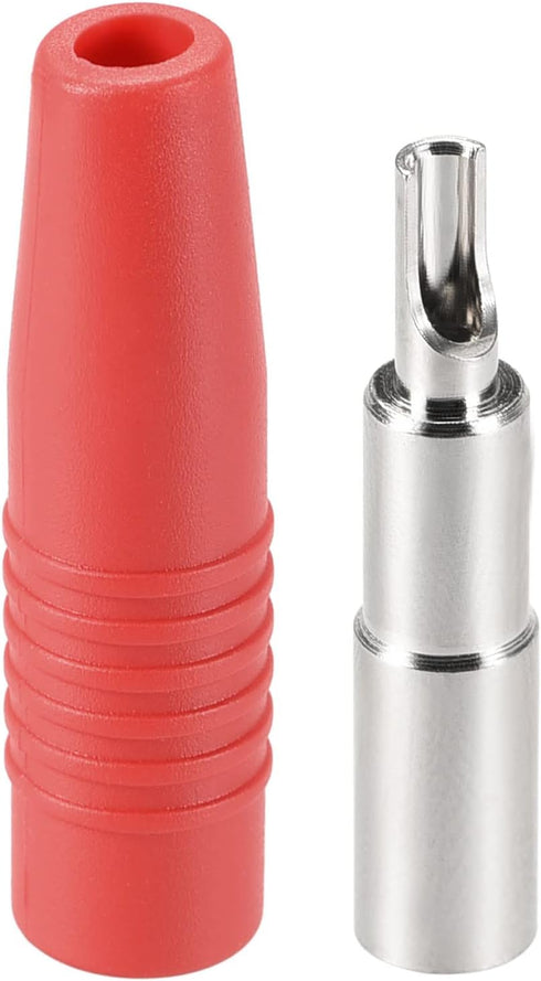 uxcell 4mm Speaker Female Banana Plugs Jack Socket Connectors 10A Red Black (2pcs)